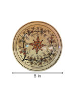 Nature-inspired design on Plate in Kashmiri Paper Mache - Image 2