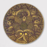 Madhubani plate picturising peacock of grace