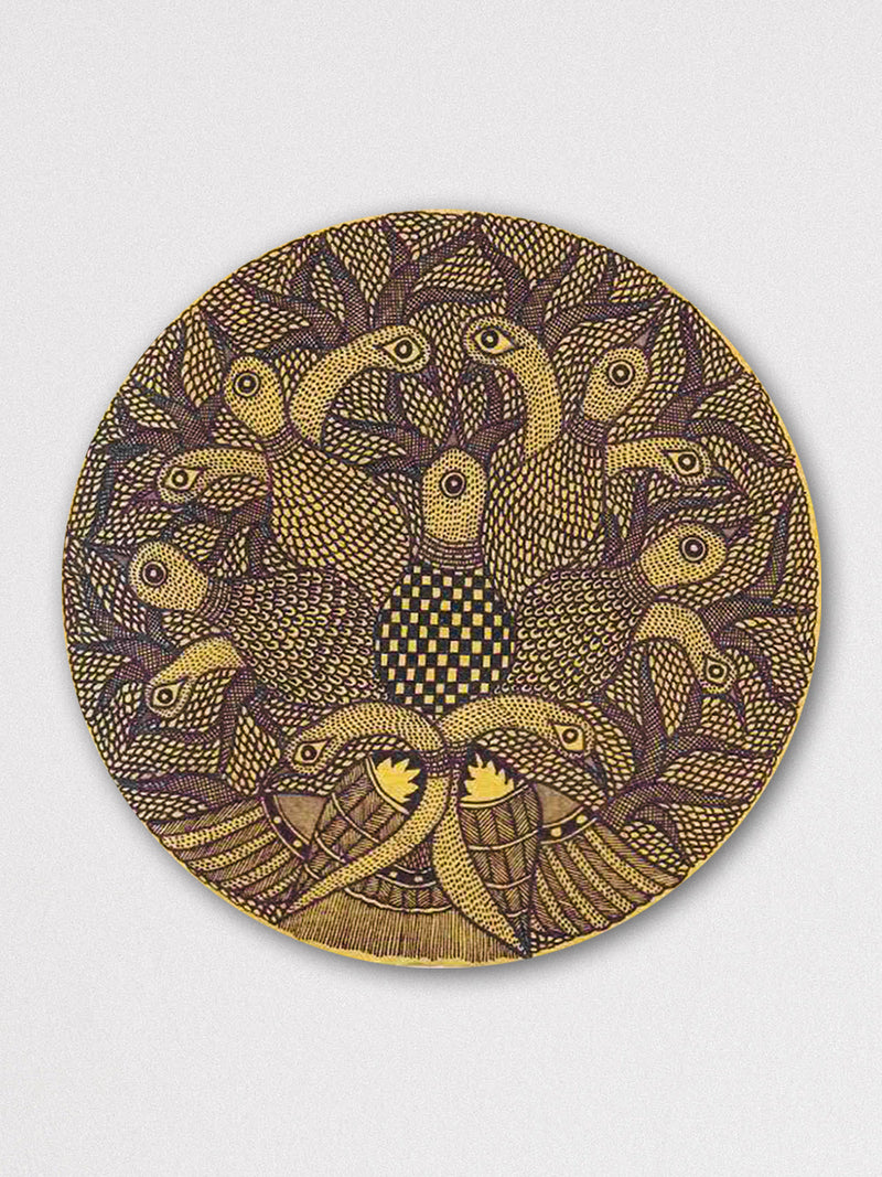Madhubani-plate-picturising-peacock-of-grace-by-Priti-Karn-1_800x Madhubani plate picturising peacock of grace - Image 1