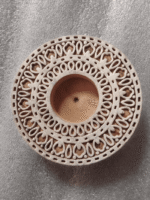 Round China Berry Wooden Block Diya Set - Image 2