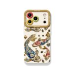 Floral Golden Art Silicone Case for Apple iPhone Series