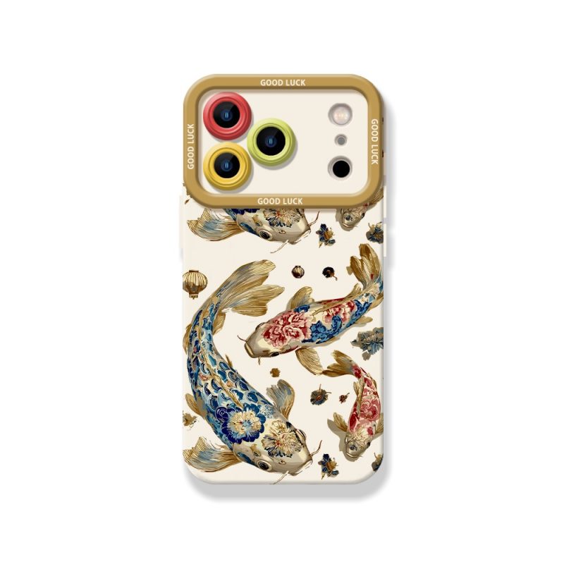 white_17pm-56-800x800 Floral Golden Art Silicone Case for Apple iPhone Series - Image 1
